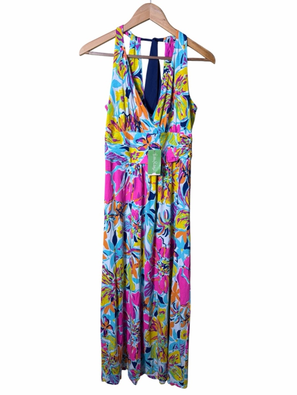 NEW Lilly Pulitzer Amanda Halter Maxi Dress in Besame Mucho Size Large - Picture 2 of 7